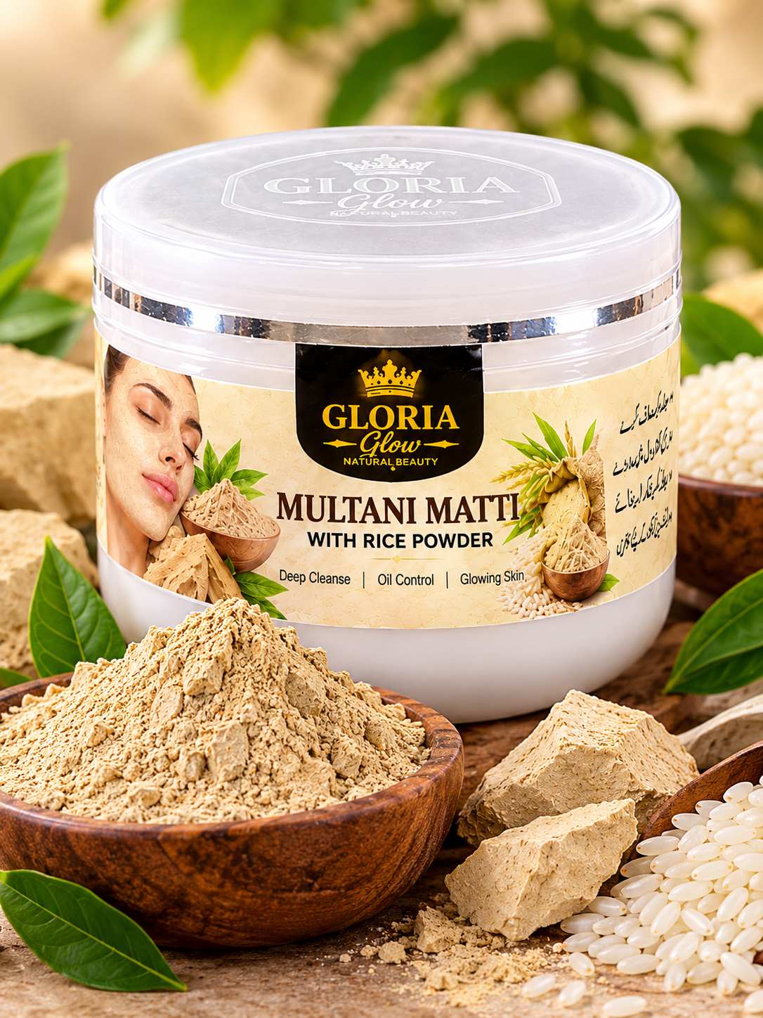 GLORIA Glow Multani Matti with Rice Powder – Face Mask