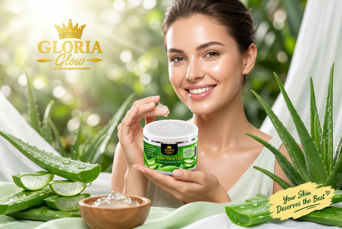 Gloria Glow Aloe Vera Gel 100ml – Hydrating & Soothing Skin Care