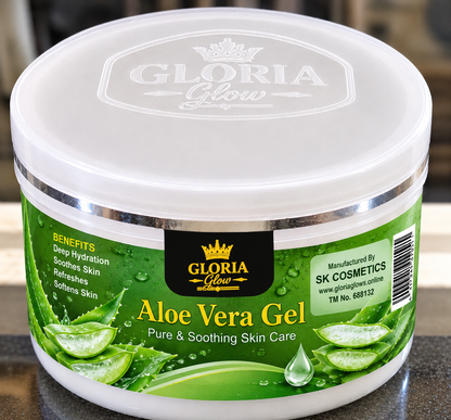 Gloria Glow Aloe Vera Gel 100ml – Hydrating & Soothing Skin Care